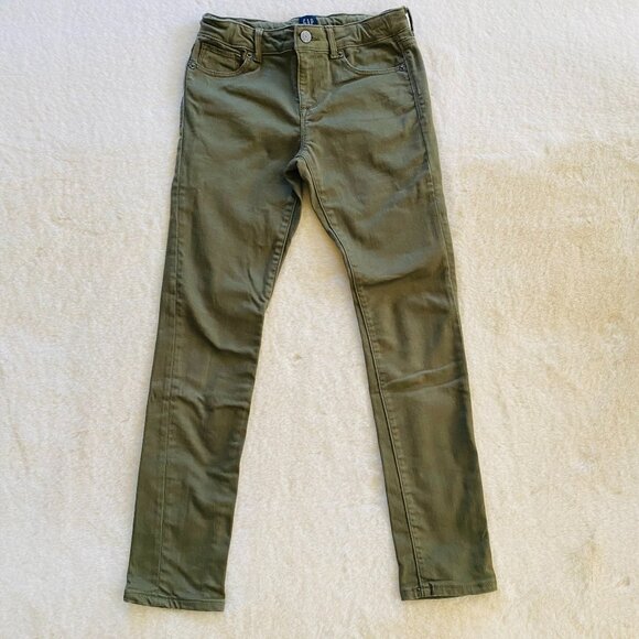 GAP kids Olive Green Stretch Super Skinny Jeans Girl's Size 10 - Picture 1 of 7